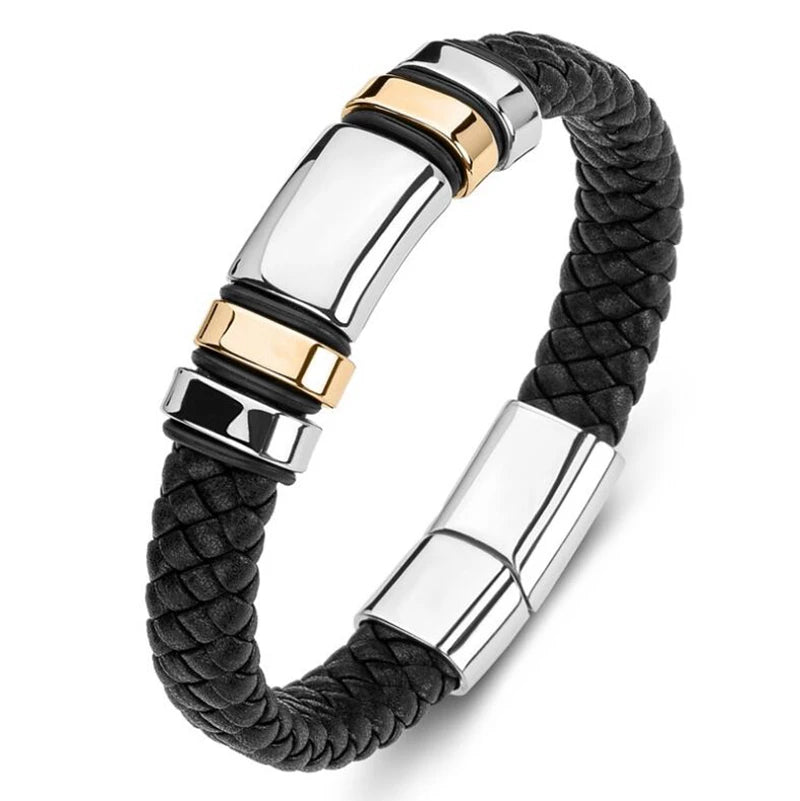 Pulseira punk de camada dupla