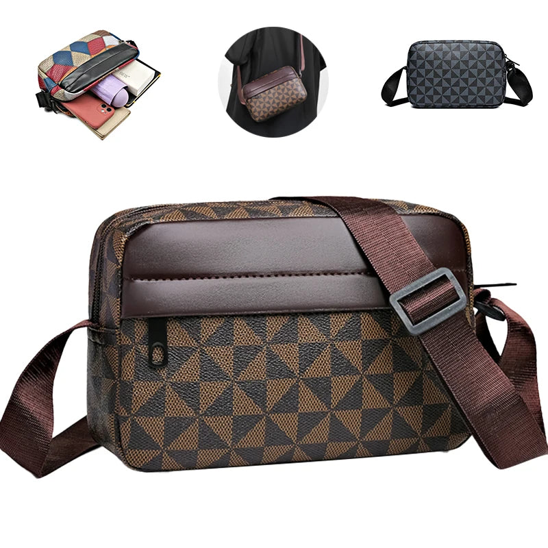 Bolsa Masculina Tiracolo em Couro PU — Casual e Versátil