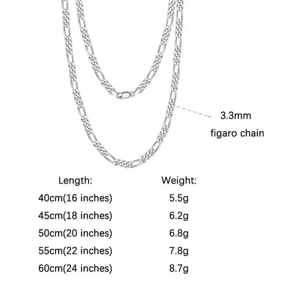 Colar Fígaro de Prata