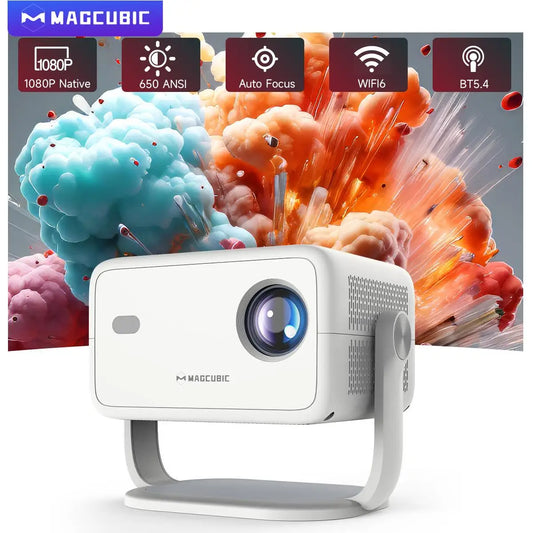 Projetor Magcubic L018 — 1080P Nativo, Suporte 8K, 650 ANSI, Wi‑Fi 6 e Bluetooth 5.4