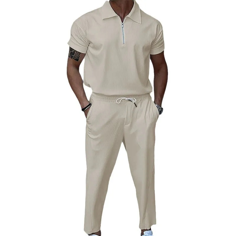 Fato masculino de verão em cores sólidas