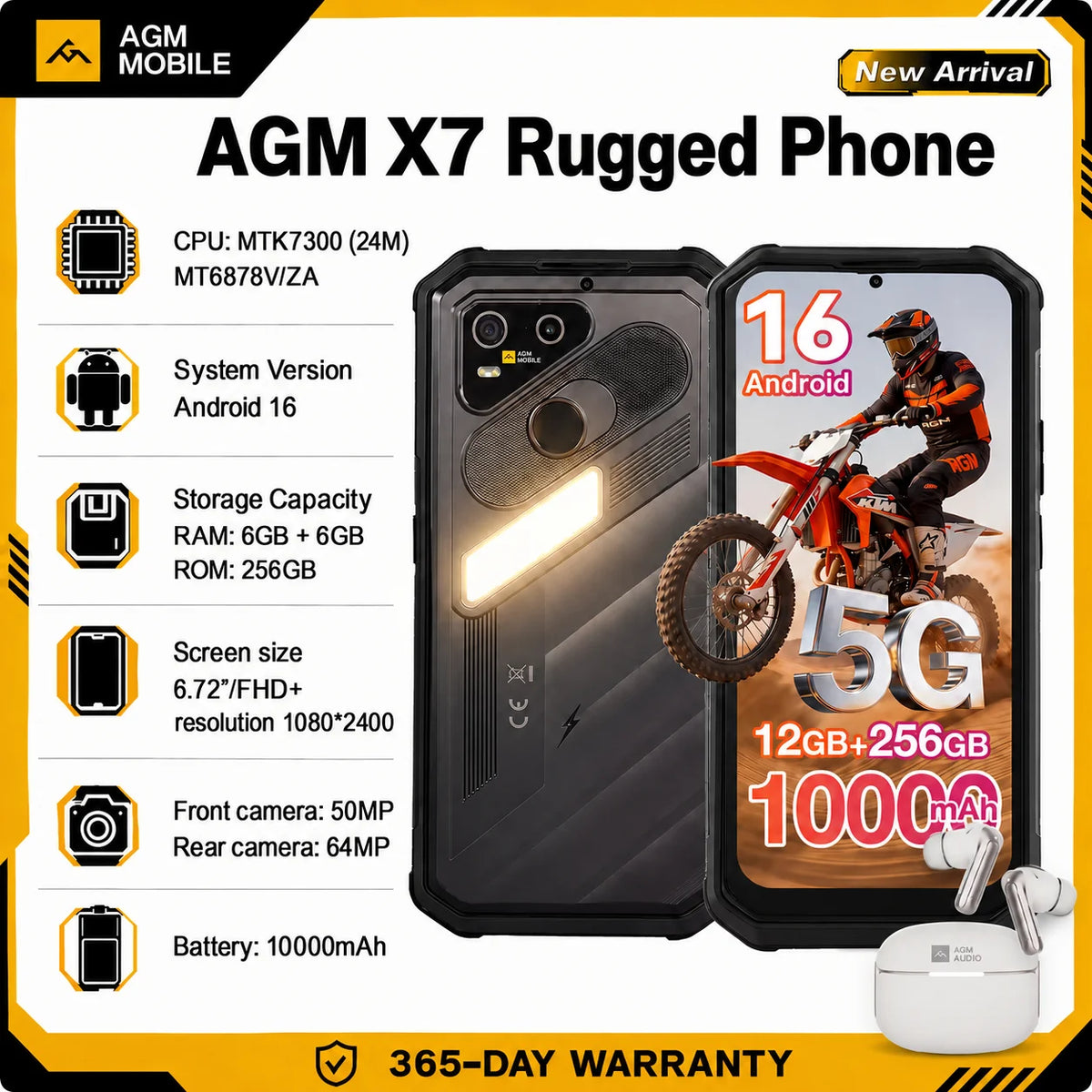 AGM X7 — Smartphone Robusto
