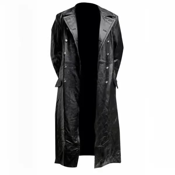 Jaqueta masculina vintage retrô de couro estilo britânico