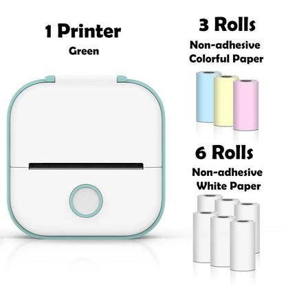 Mini impressora de bolso térmica sem fios adesivos autoadesivos