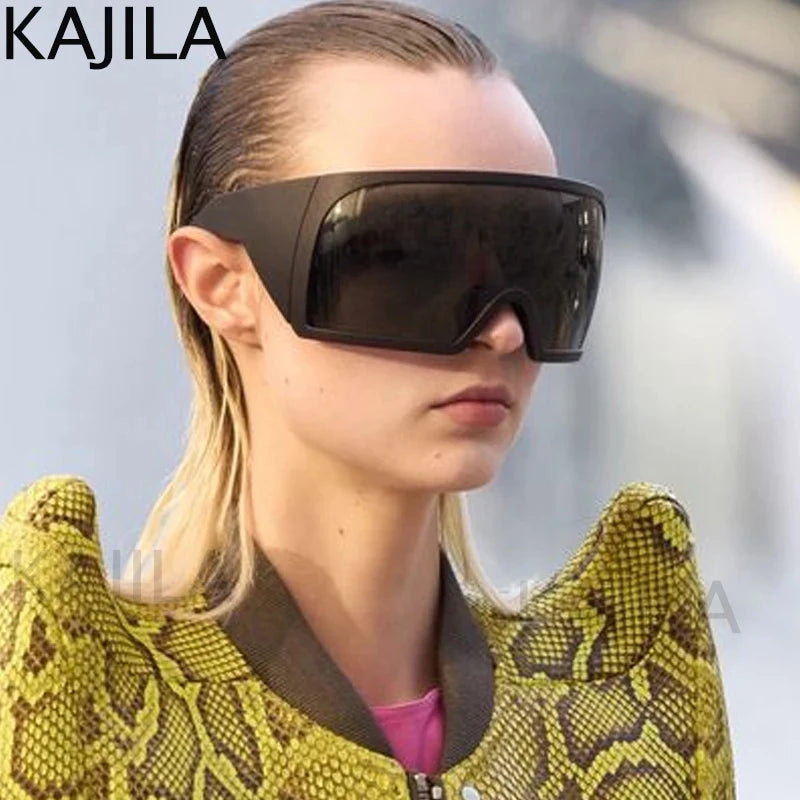 Óculos de Sol Oversized Estilo Punk — UV400 e Armação Grande