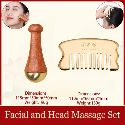 Ferramenta massageadora facial Guasha Varinha Kansa