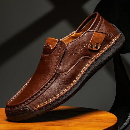 Mocassins de couro feitos à mão casuais