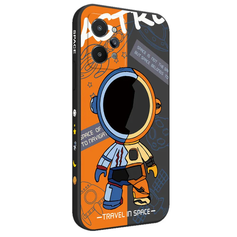 Capa de Silicone para Oppo e Realme – Astronauta, Proteção e Conforto