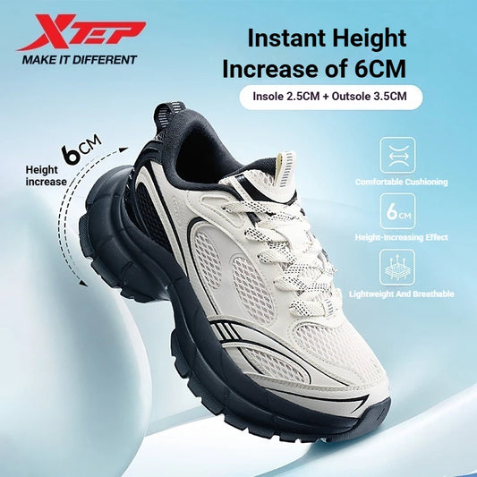 Xtep Basque 3.0 Masculino — Ténis de Caminhada com Aumento de Altura