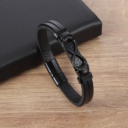 Pulseira punk de camada dupla