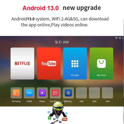 Mini Projetor Portátil Inteligente Android