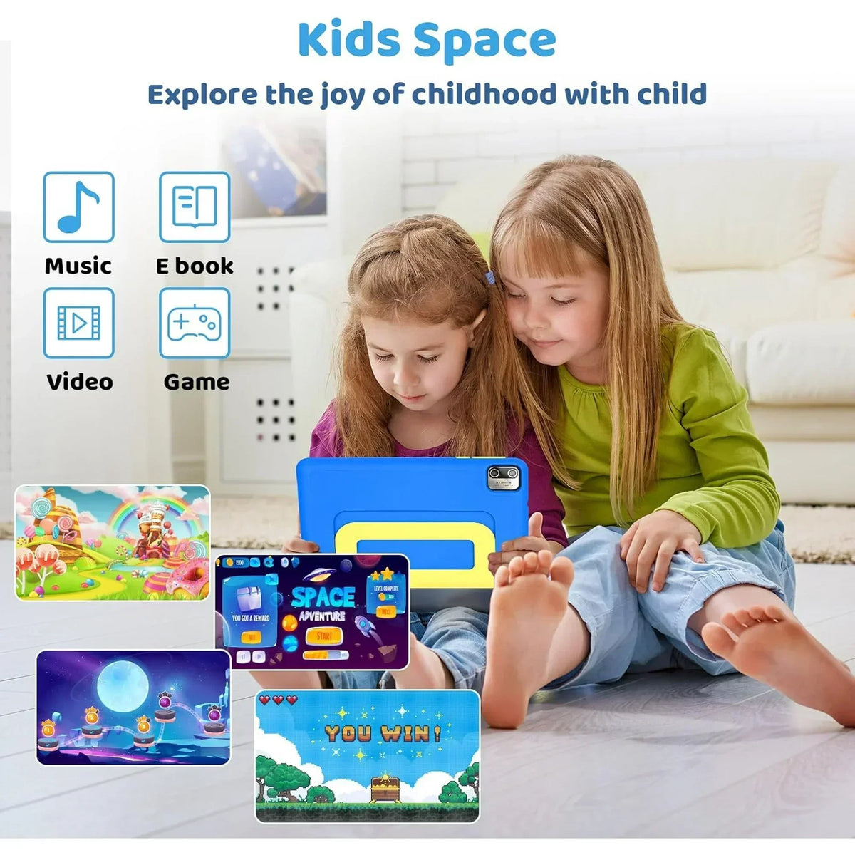 Tablet Infantil de 7” com Android 13 e Controlo Parental