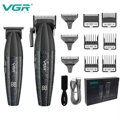Máquina VGR V-640 S3 3 em 1 para Cabelo, Barba e Acabamento — 9000 RPM