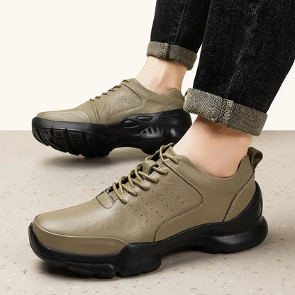Sapatos Masculinos de Couro com Aumento de Altura