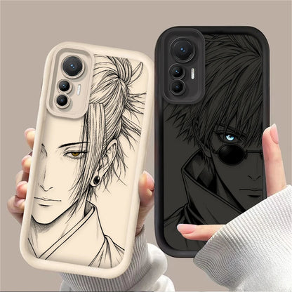 Capa de Silicone Geto Suguru e Gojo Satoru para Xiaomi – Proteção e Design Anime