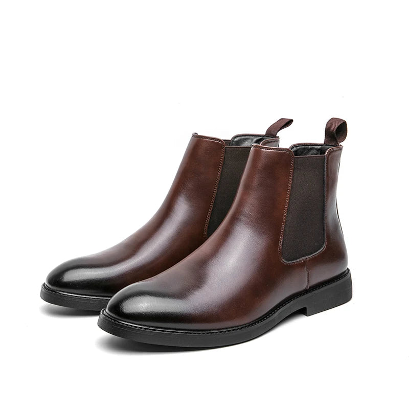 Botas Chelsea Masculinas de Estilo Britânico
