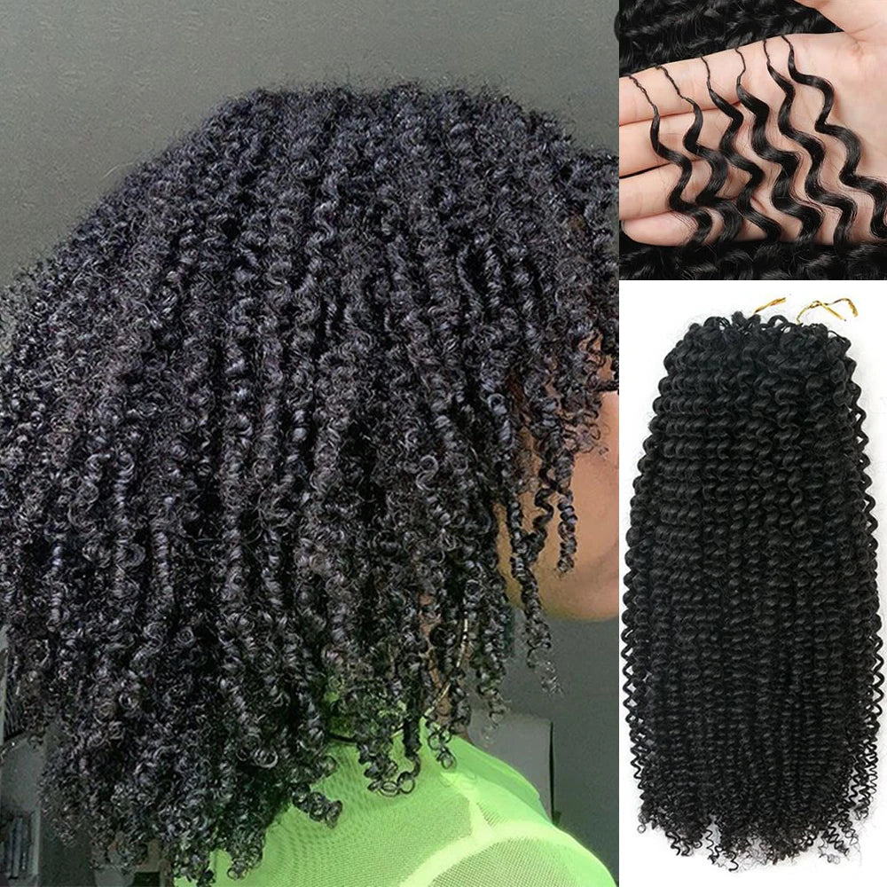 Extensões Afro Kinky Cacheadas para Crochê