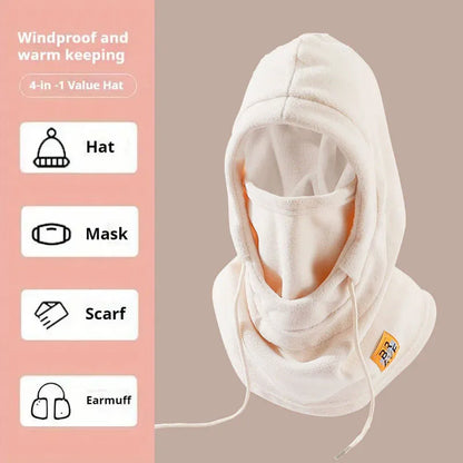 Gorro de inverno 3 em 1 com máscara e protetor de pescoço