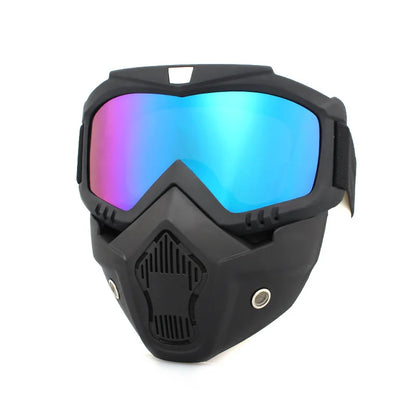 Capacete de bicicleta rosto cheio máscara anti-nevoeiro