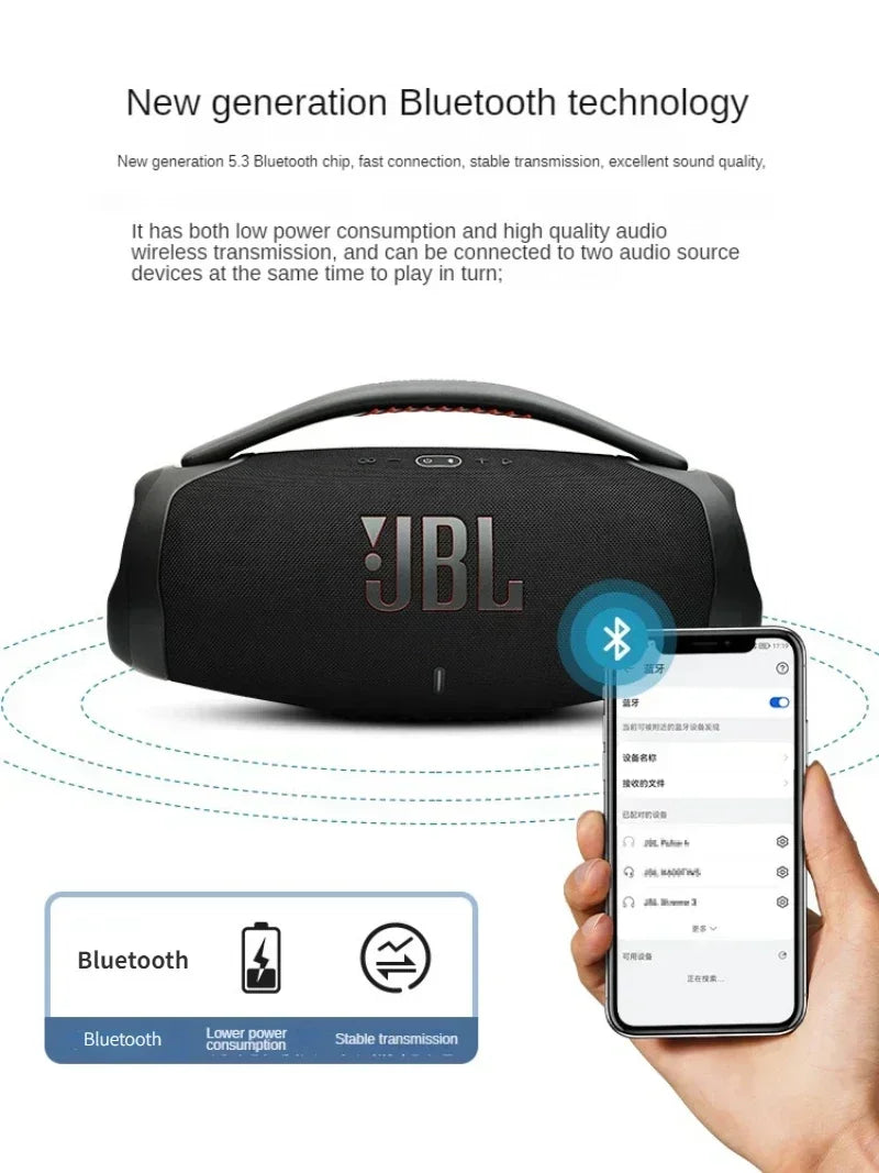 JBL boombox 3 alto-falante sem fio Bluetooth portátil