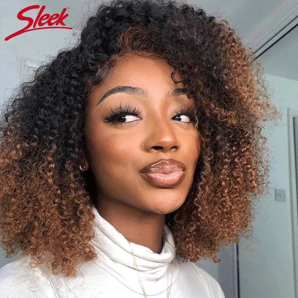 Peruca Afro Kinky Cacheada em Cabelo Humano
