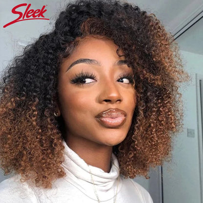 Peruca Afro Kinky Cacheada em Cabelo Humano