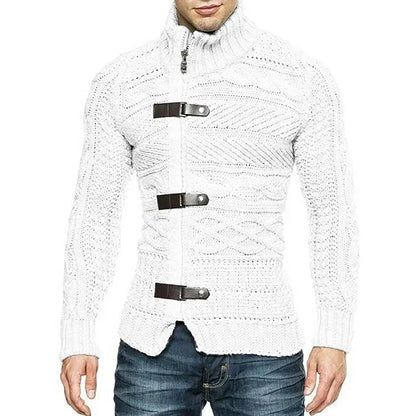 Suéteres masculinos de gola alta para outono/inverno