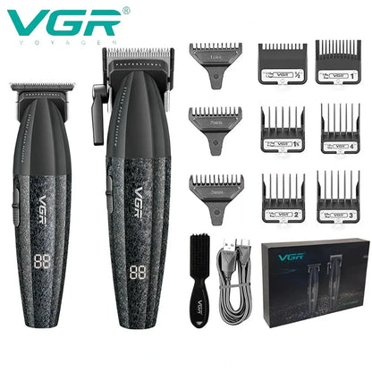 Máquina VGR V-640 S3 3 em 1 para Cabelo, Barba e Acabamento — 9000 RPM
