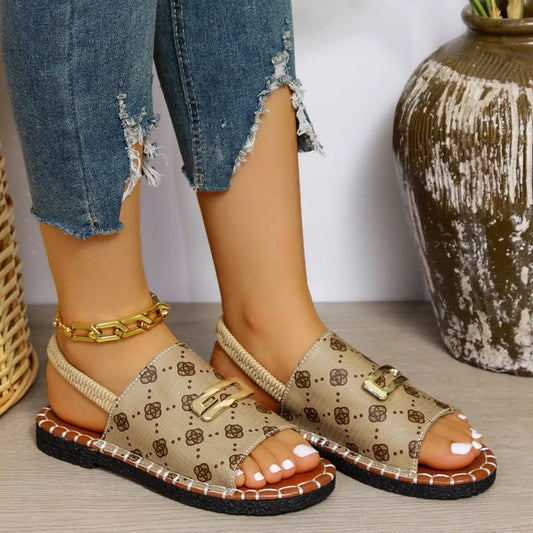 Sapatos casuais de luxo para mulher para a praia e férias de verão