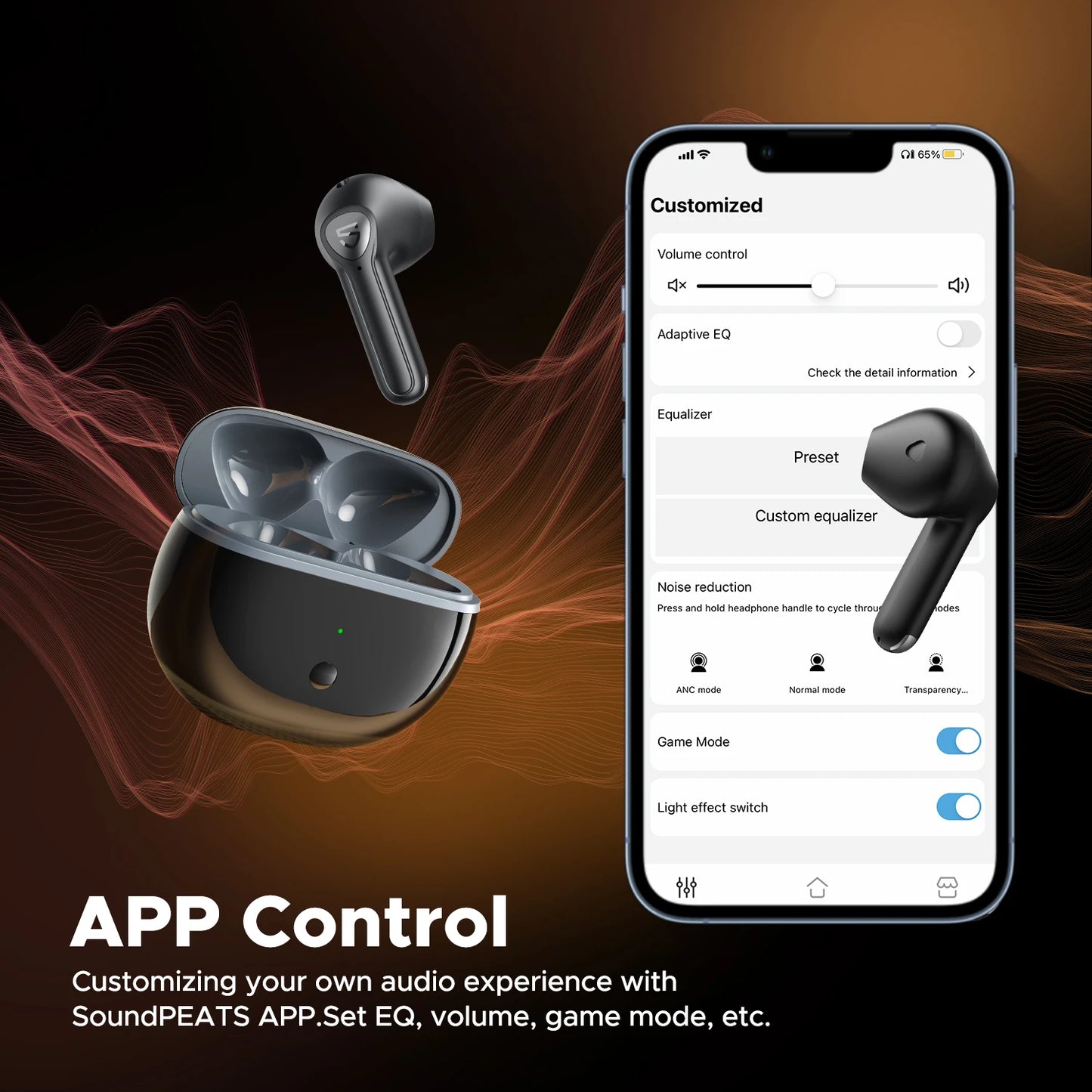 Fones de ouvido Sound PEATS Air 3