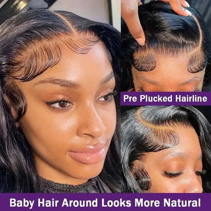 Peruca Frontal HD de Cabelo Humano Brasileiro Ondulado – 13x4, 13x6 e 5x5, Densidade 250%