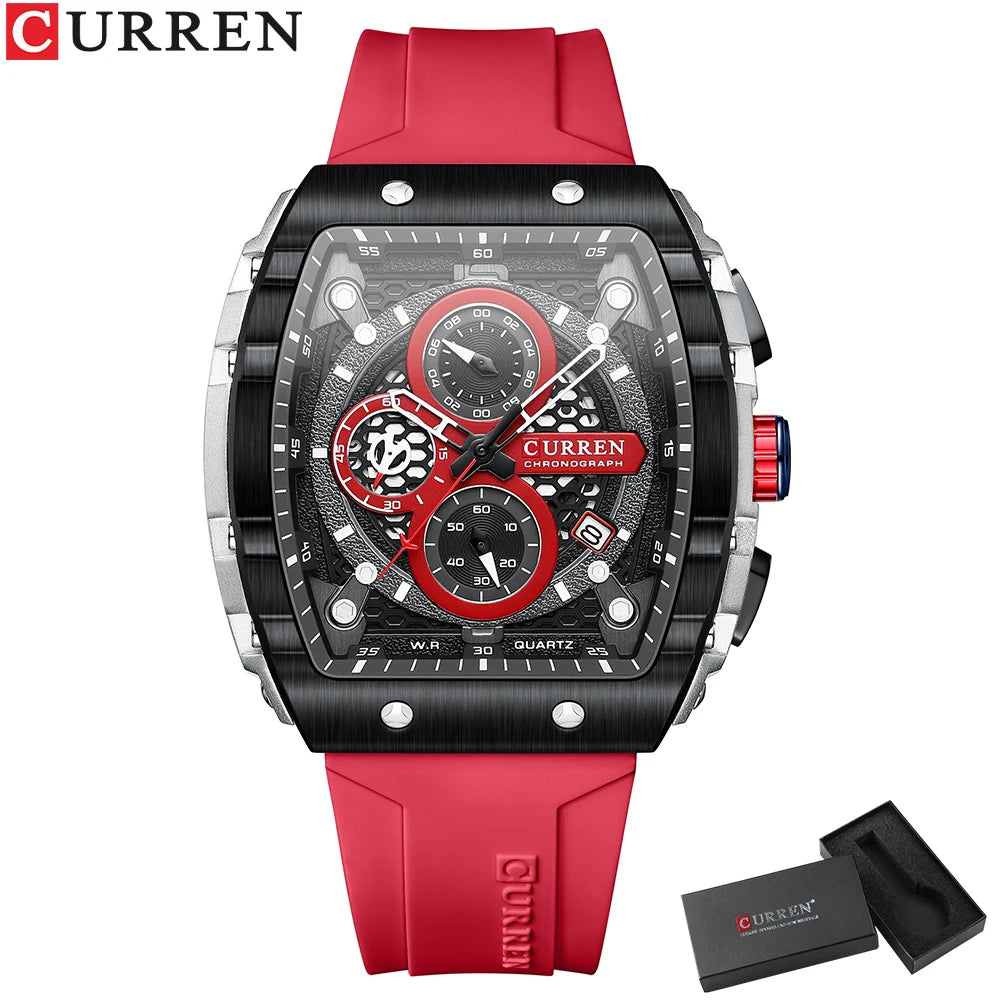 Relógio Masculino Curren 8442 — Caixa Quadrada