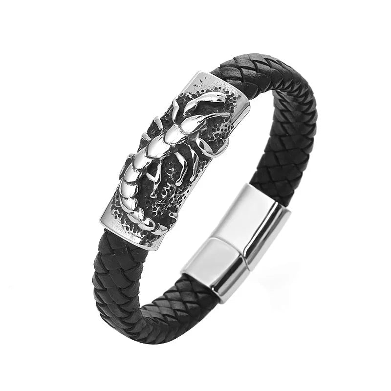Pulseira punk de camada dupla