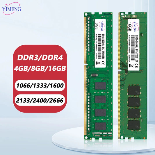 Memória RAM DDR3 DDR4 4 GB 8 GB 16 GB para desktop