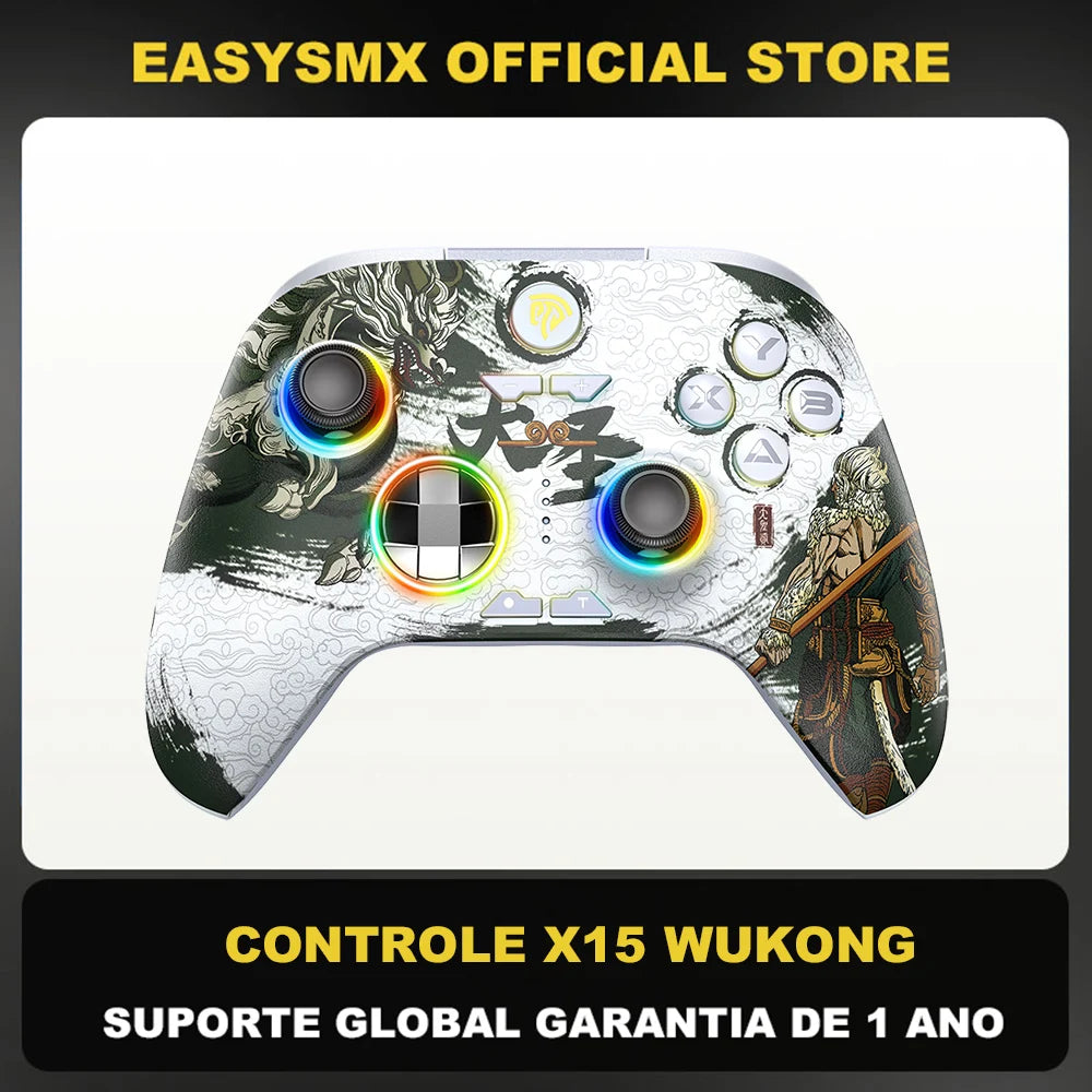 Comando sem fios EasySMX X15 com Bluetooth, compatível com PC/NS/TV/Telemóvel/Steam
