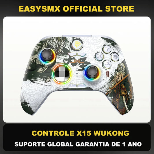 Comando sem fios EasySMX X15 com Bluetooth, compatível com PC/NS/TV/Telemóvel/Steam
