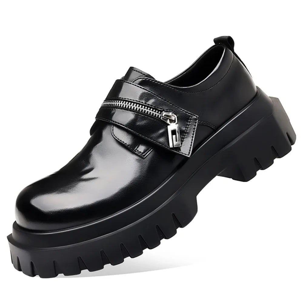 Sapatos Derby masculinos de couro