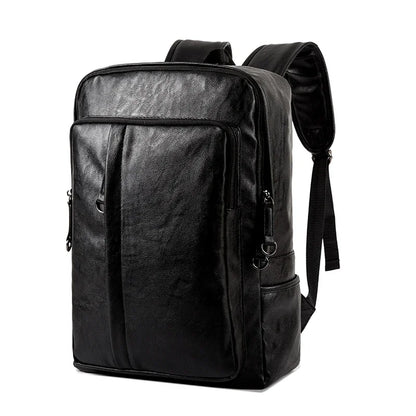 Mochila Masculina em Couro Genuíno – Grande Capacidade para Portátil e Viagem