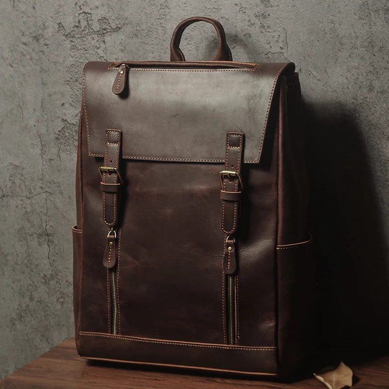 Mochila Nuka para homem em pele genuína