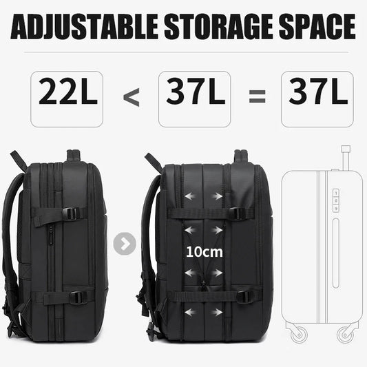 Mochila Bange para homem expansível e impermeável de 17,3 polegadas