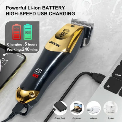 Máquina de Corte de Cabelo Sem Fio