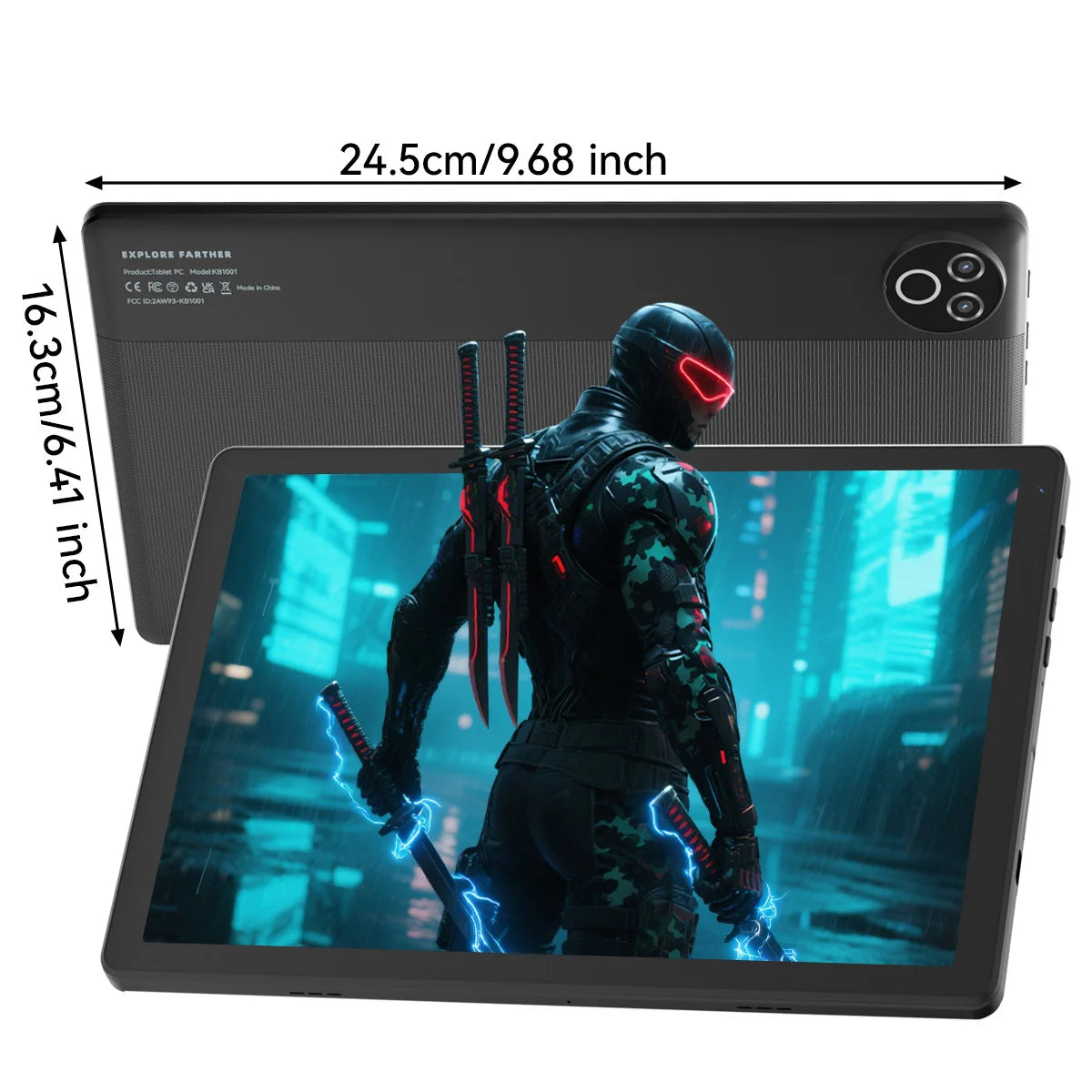 Tablet URAO 10,1″ — Android 15, 20 GB RAM, 64 GB ROM e Ecrã HD IPS