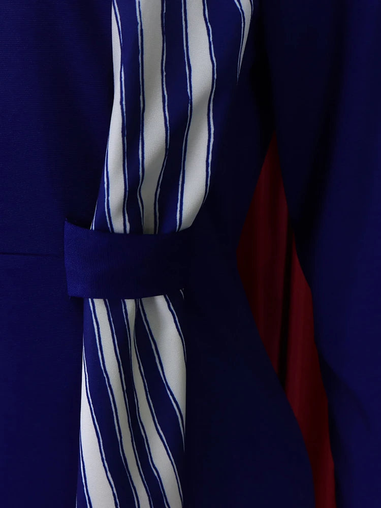 Vestido Moda outono listra