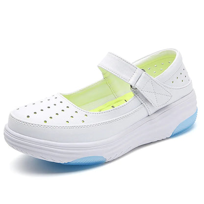 Sapatos médicos femininos de sola macia