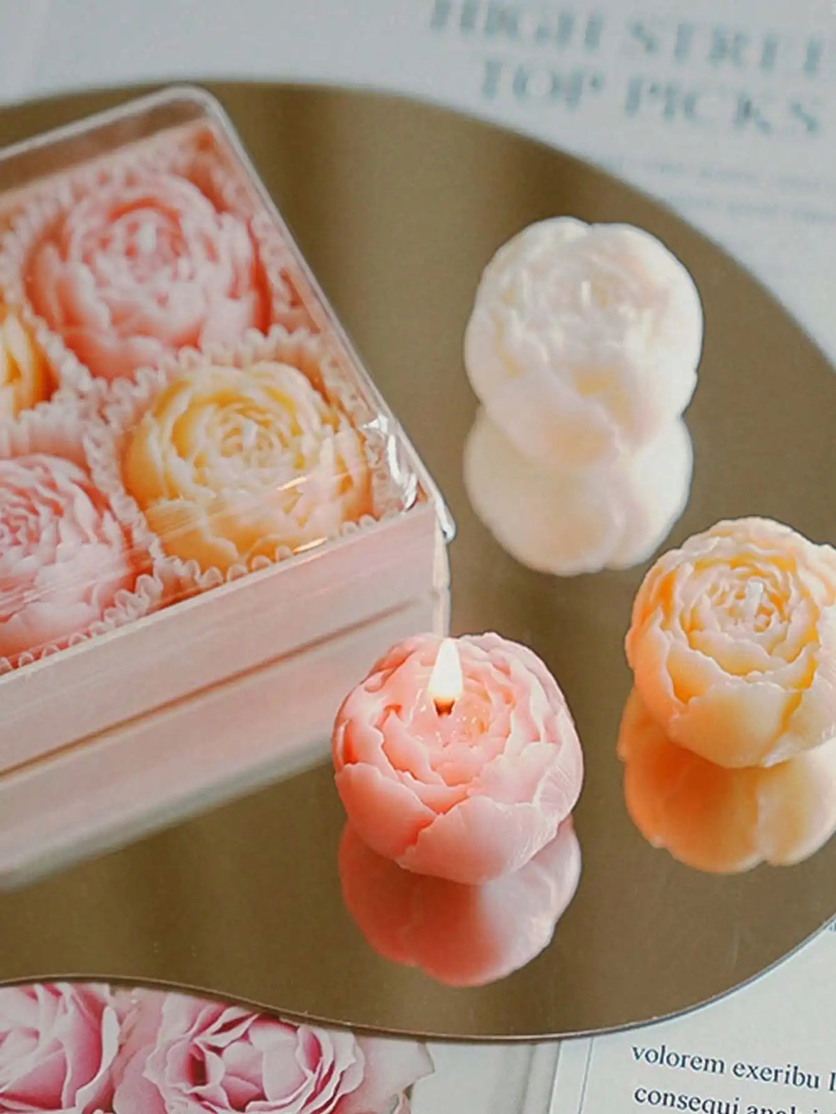 Caixa de Velas Aromáticas Florais