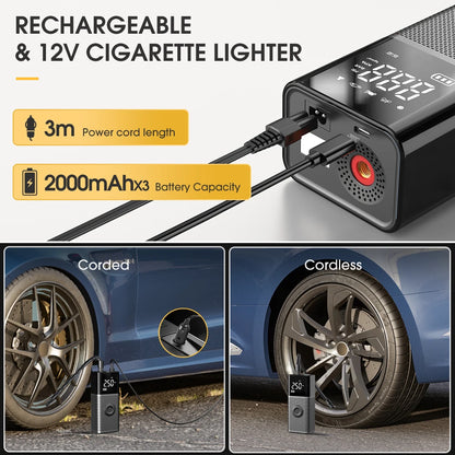Compressor de ar portátil Carsun para automóveis
