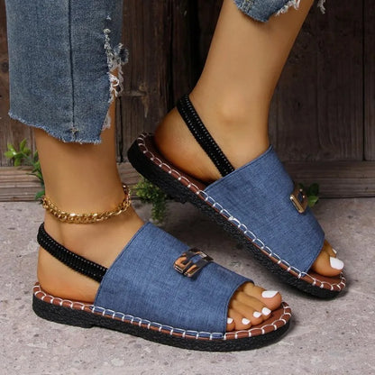 Sapatos casuais de luxo para mulher para a praia e férias de verão