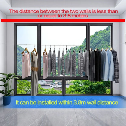 Varal retrátil de aço inoxidável