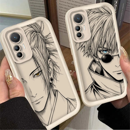 Capa de Silicone Geto Suguru e Gojo Satoru para Xiaomi – Proteção e Design Anime