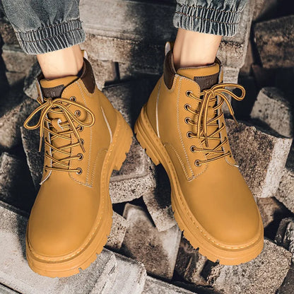 Botas de cano alto moda britânica